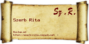 Szerb Rita névjegykártya