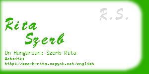 rita szerb business card
